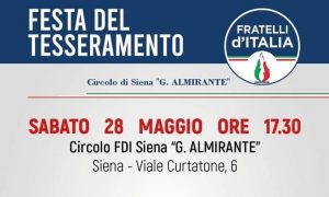 Fratelli d'Italia, domani la Festa del Tesseramento