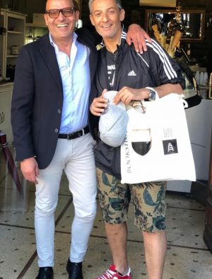 Fiorello a spasso per le vie di Siena