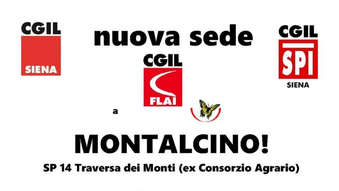 CGIL Siena, lunedì 6 giugno l'inaugurazione della nuova sede a Montalcino