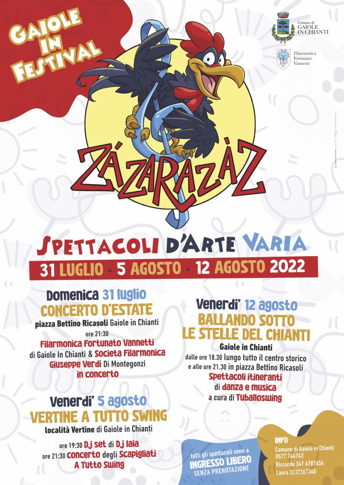 Gaiole in Chianti: al via il Festival Z&Aacute;ZARAZ&Agrave;Z, spettacoli d&rsquo;arte varia