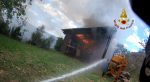 Deposito attrezzi prende fuoco a Poggibonsi, intervento dei vigili del fuoco
