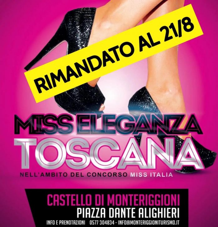 Monteriggioni: elezione Miss Eleganza Toscana, evento rimandato a domenica