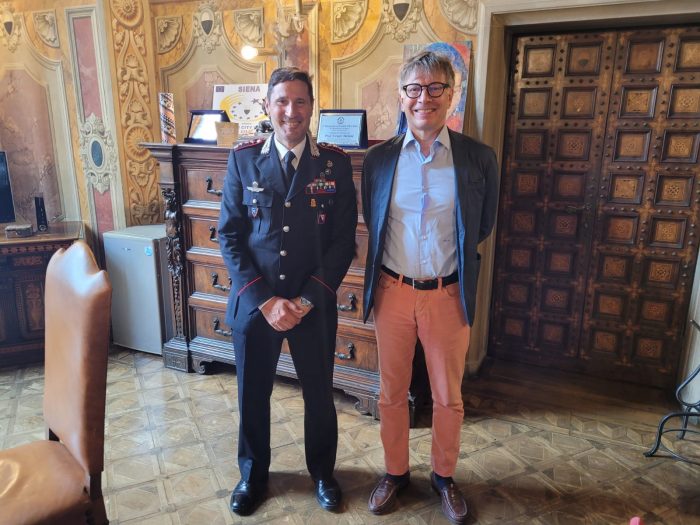 Carabinieri, il comandante provinciale Nicola Ferrucci saluta Siena