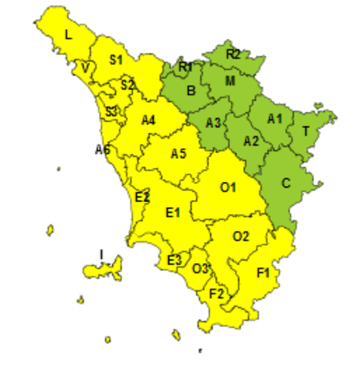 Maltempo: domani nuovo codice giallo per temporali e rischio idraulico