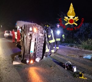 Incidente nella notte sulla Cassia, all'altezza del Colle Malamerenda, due feriti
