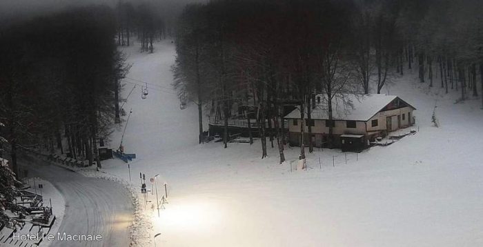 Monte Amiata, finalmente arriva la neve