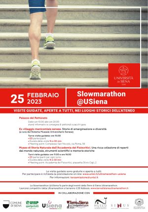 Oggi la Slowmarathon all'Universit&agrave; di Siena