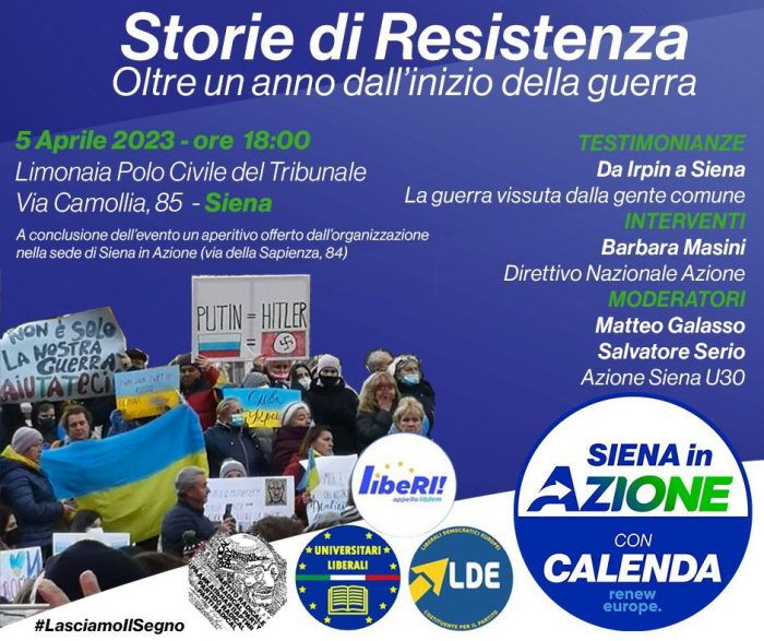 La guerra raccontata da chi l'ha vissuta, iniziativa del gruppo Under 30 di Siena in Azione
