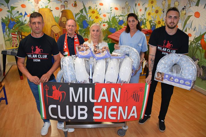 Donazione alla Terapia Intensiva Neonatale delle Scotte da parte del Milan Club Siena