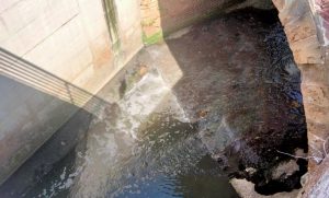 Acqua putrida nel Riluogo, problemi ai Due Ponti