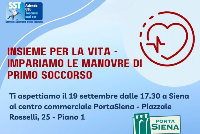 Prime manovre salvavita, alla Galleria PortaSiena evento formativo aperto ai cittadini