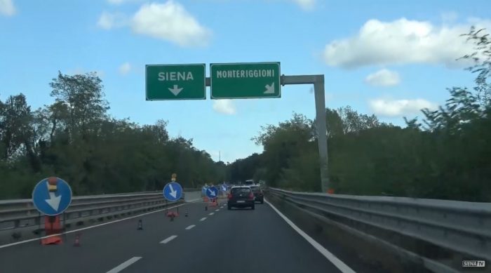 Lavori sulla Siena-Firenze, dal 22 al 26 settembre chiuso lo svincolo di Monteriggioni in direzione nord
