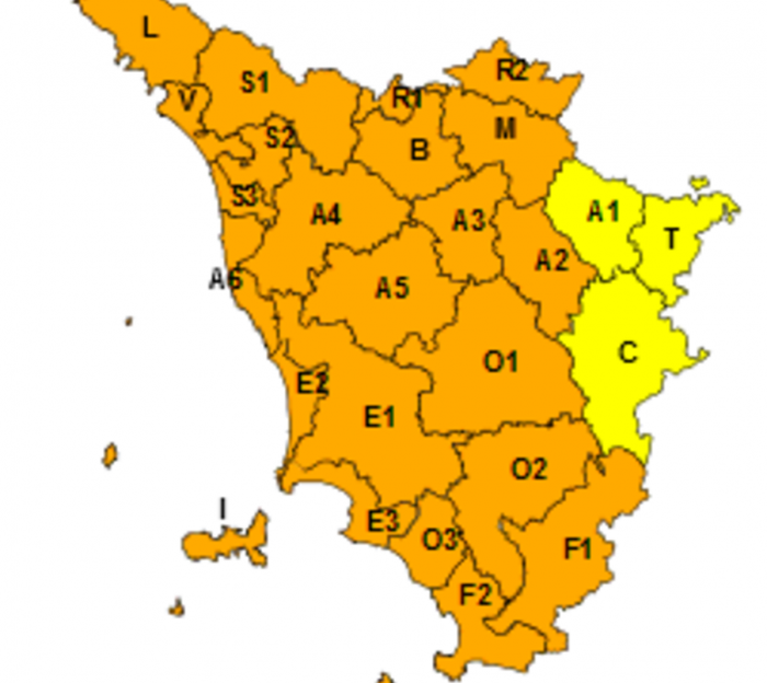 Maltempo: forte perturbazione in arrivo, allerta arancione per domani in quasi tutta la regione