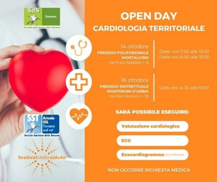 Due appuntamenti di open day cardiologico a Montalcino e Monteroni d’Arbia