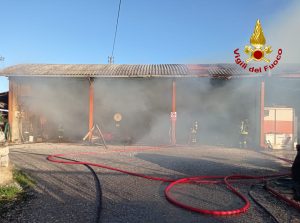 Incendio a Torrita di Siena: a fuoco un capannone