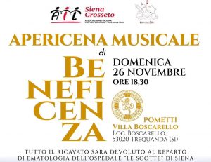 Trequanda, apericena musicale di beneficenza nella villa Boscarello &ndash; Pometti