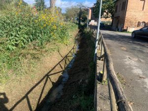 Intervento del Consorzio di Bonifica a Pian delle Fornaci a Siena per controllare il torrente Sorra