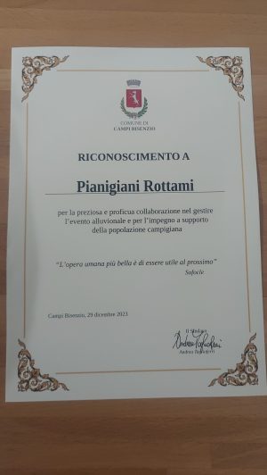 Il grazie di Campi Bisenzio a Pianigiani Rottami a due mesi dall&rsquo;alluvione