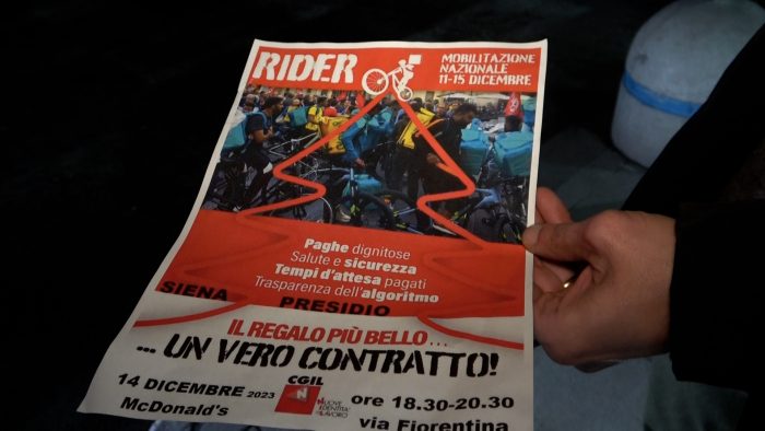 Presidio per i rider, Romagnoli (Nidil Cgil): "Guadagnano quattro euro all'ora, sono i braccianti della citt&agrave;"