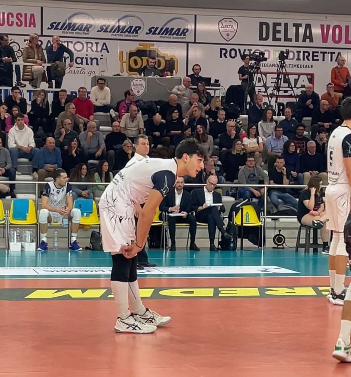 A Porto Viro l’esordio in serie A2 per lo schiacciatore della Emma Villas Siena Federico Pellegrini