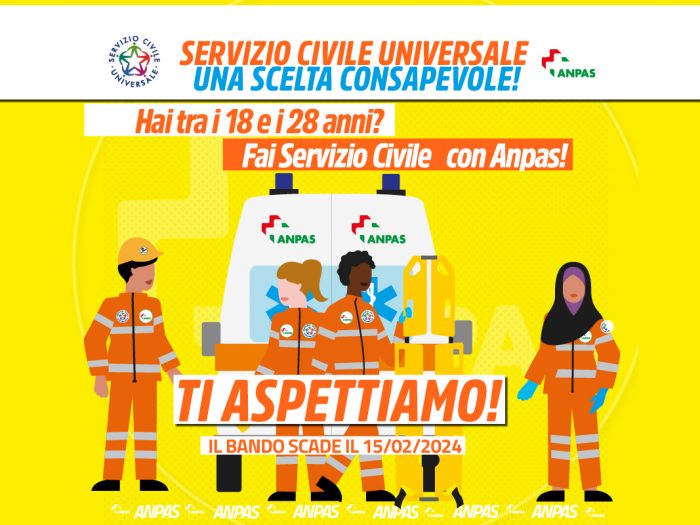 Servizio civile, oltre 40&nbsp;posti disponibili nelle&nbsp;Pubbliche Assistenze in provincia di Siena