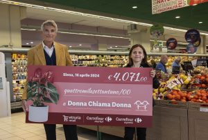 Siena, dai supermercati Carrefour oltre 4mila euro donati a &ldquo;Donna chiama Donna&rdquo;