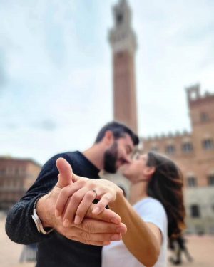 La campionessa senese Irene Siragusa dice s&igrave; al suo Lorenzo e convola a nozze