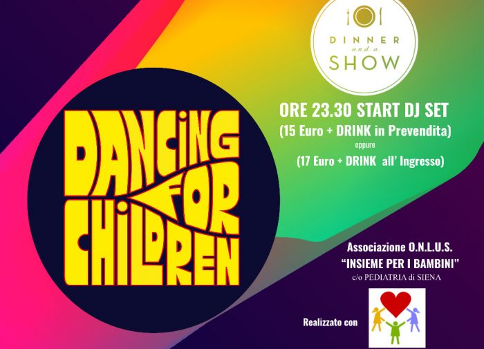 Dancing for children: domani serata di beneficenza per la Pediatria di Siena
