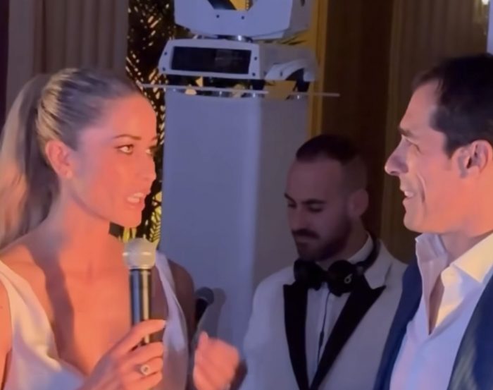Bernardo Corradi ed Elena Santarelli festeggiano i 10 anni di matrimonio a Roma