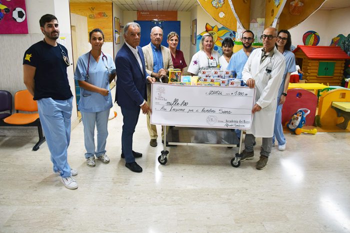 Accademia dei Rozzi di Siena, preziosa donazione per la Pediatria delle Scotte