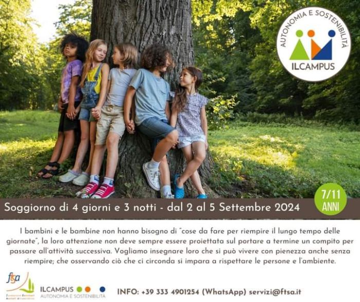 Nasce il primo campo estivo residenziale per bambini e bambine della Valdelsa