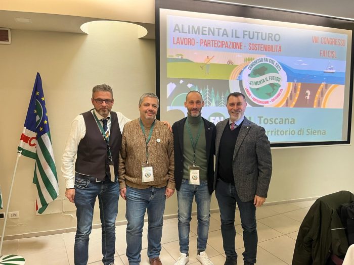 Gabriele Coppi riconfermato alla guida della Fai Cisl Siena