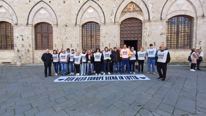 Beko Siena, manifestazione dei lavoratori il primo di maggio