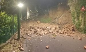 Maltempo a Siena: frana a Montalbuccio, chiusa una strada