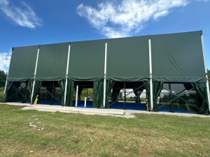 Rapolano, nuova copertura del campo da padel del Tennis Club