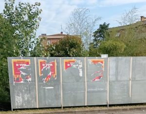 Referendum 8-9 giugno, strappati i manifesti del SI a Monteroni d'Arbia