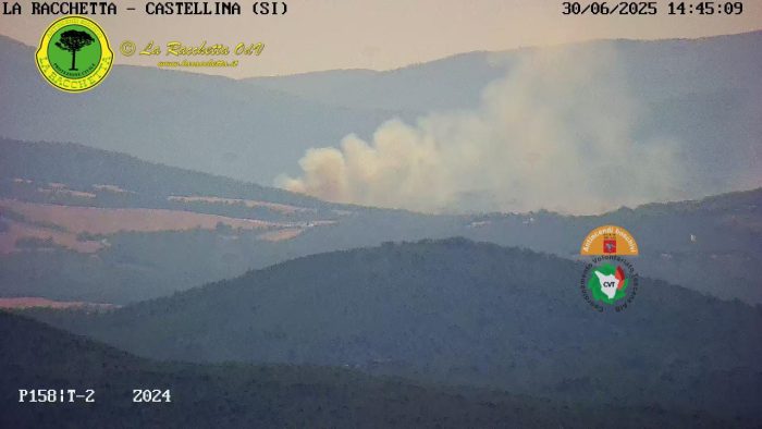 Incendio a Radicondoli, a rischio vasta zona di boschi di pregio