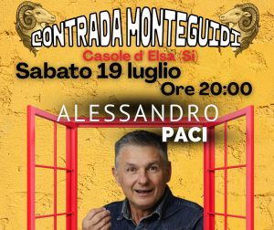 Casole d'Elsa: Alessandro Paci in scena a Monteguidi. Una serata all'insegna della comicità