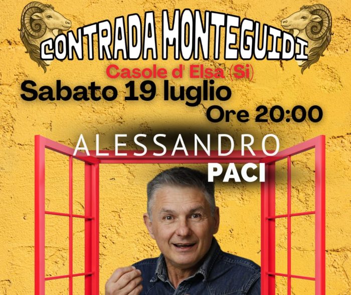 Casole d'Elsa: Alessandro Paci in scena a Monteguidi. Una serata all'insegna della comicità