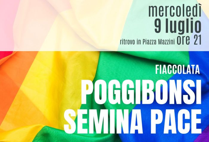 Poggibonsi, mercoledì 9 luglio fiaccolata per la Pace. Partenza alle 21 da Piazza Mazzini