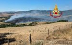 Incendio divampa a Radicofani, brucia bosco e vegetazione