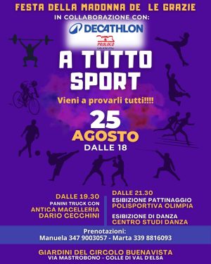 A Tutto Sport a Colle di Val d'Elsa: il 25 agosto torna l'evento dedicato  alle discipline locali | RadioSienaTv