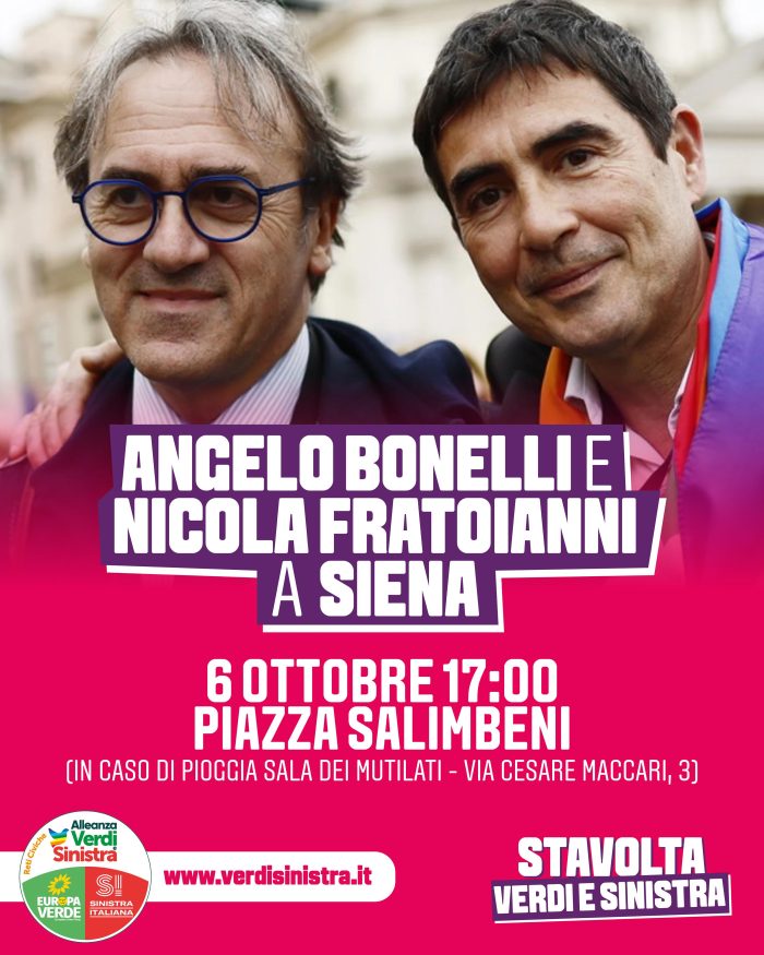 Bonelli e Fratoianni a Siena per parlare di ambiente, diritti e futuro