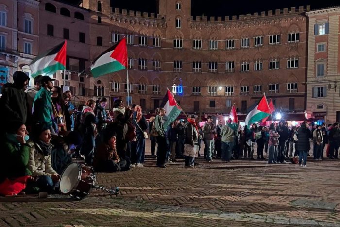 Siena in piazza in difesa della Global Sumud Flotilla