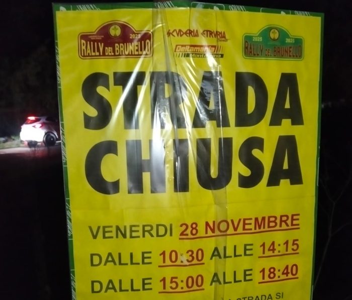 La frazione di Radi “bloccata” dal Rally del Brunello: la protesta dei residenti esasperati