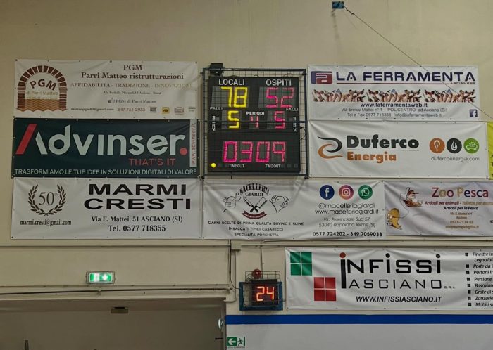 Basket, ecco le sanzioni: ammenda e squalifica del campo per Asciano e gara persa per il Poggibonsi