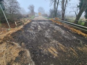 Ponte del Prete a Monteriggioni, in corso la demolizione della pavimentazione