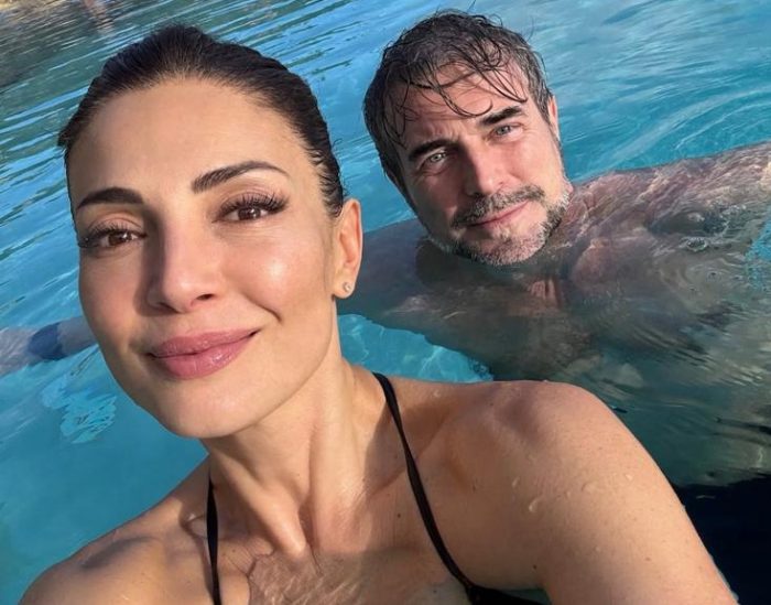 Vacanza relax per Alessia Mancini e Flavio Montrucchio a Bagno Vignoni