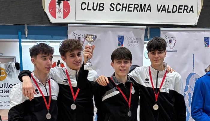 Scherma, Cus Siena vice campione regionale fioretto a squadre. Argento anche nella sciabola individuale