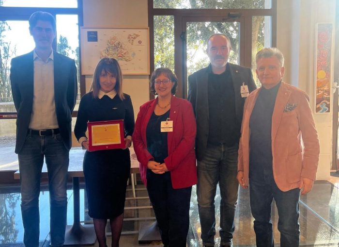 Elena D'Aquanno, Presidente della Fondazione Enoteca Italiana Siena, insignita del Grifo Nobile 2026